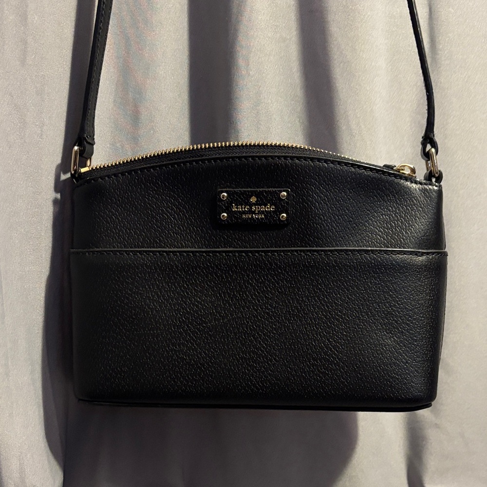 Kate Spade Black Crossbody Bag with Gold Accents